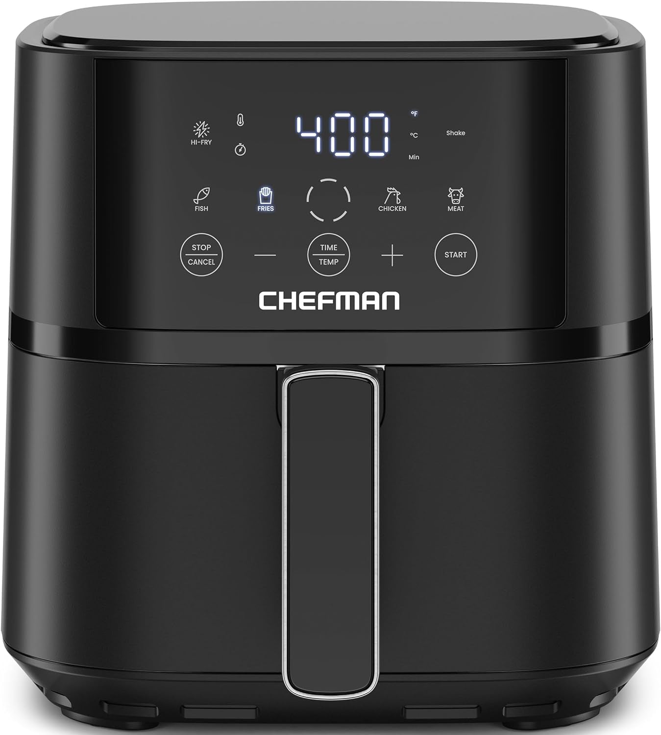Air Fryer – 4 QT Compact Airfryer for Quick & Easy Meals in Minutes, Features Hi-Fry Technology for Extra Crisp, Touchscreen Controls with 4 Presets, Nonstick & Dishwasher Safe Basket - Black